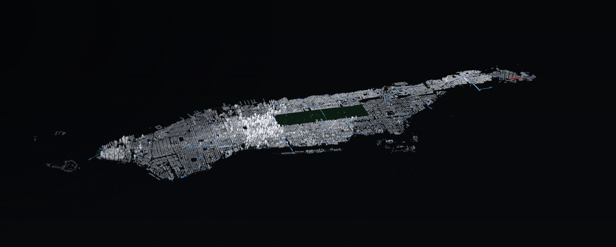 Manhattan 3D Live Map Grid